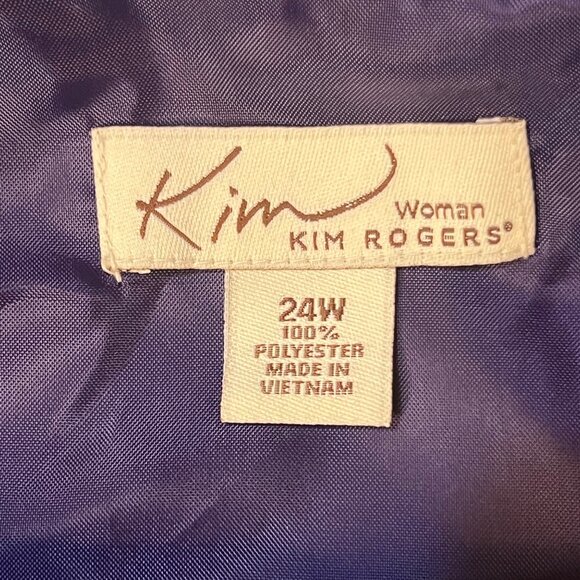 NWT Kim Rogers Women Plus  24W Water Color Sleeveless Dress Midi Career Event - Picture 9 of 16